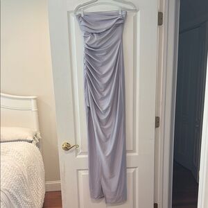 Windsor Light Purple Strapless Maxi Dress *with slit